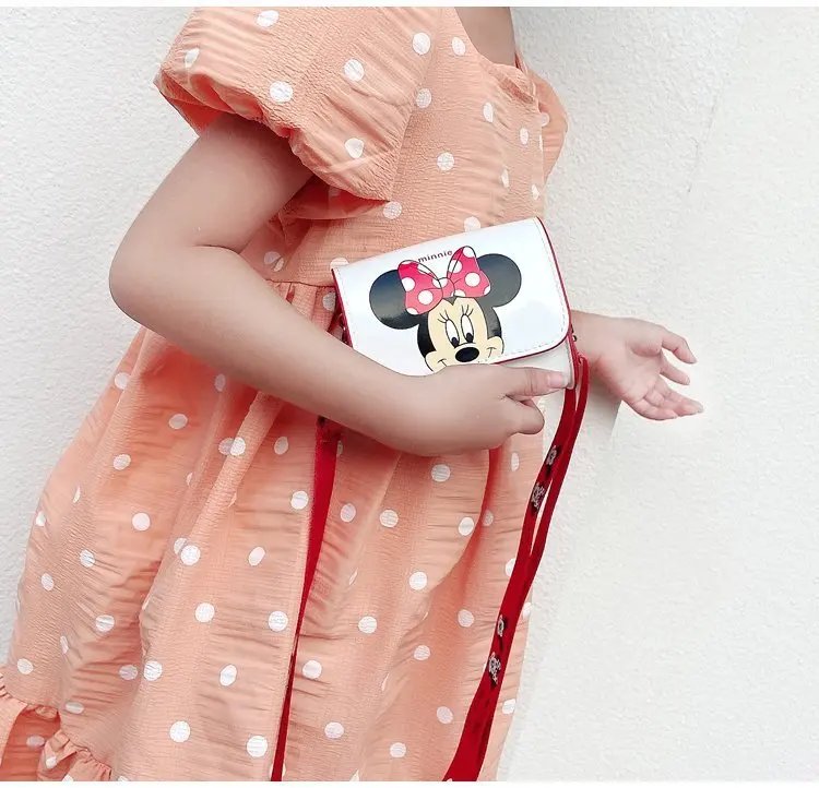 Disney Women's Bag Kids Bag Mickey Mouse Cartoon Pictures Shoulder Bags Cute Girl Messenger Bag Coin Purse Fashion Anime Gifts