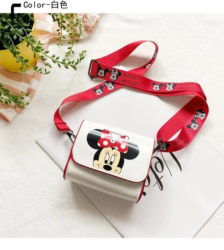 Disney Women's Bag Kids Bag Mickey Mouse Cartoon Pictures Shoulder Bags Cute Girl Messenger Bag Coin Purse Fashion Anime Gifts