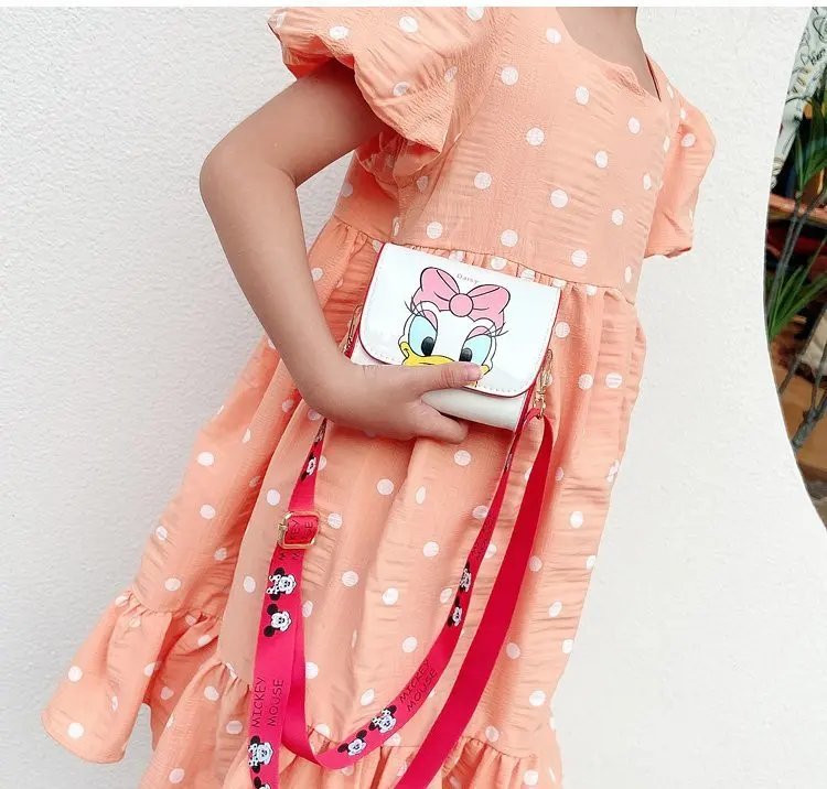 Disney Women's Bag Kids Bag Mickey Mouse Cartoon Pictures Shoulder Bags Cute Girl Messenger Bag Coin Purse Fashion Anime Gifts