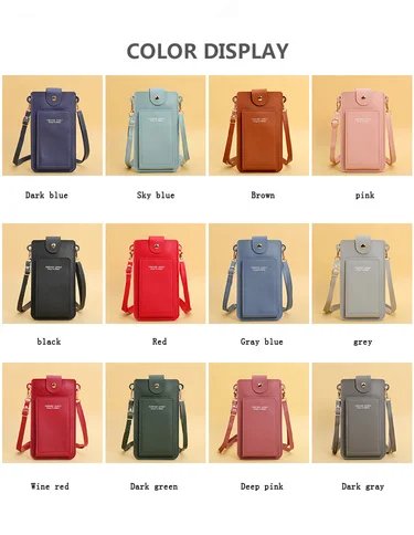 Women Bags Soft Leather Wallets Touch Screen Cell Phone Purse Crossbody Shoulder Strap Handbag for Female Cheap Women's Bags