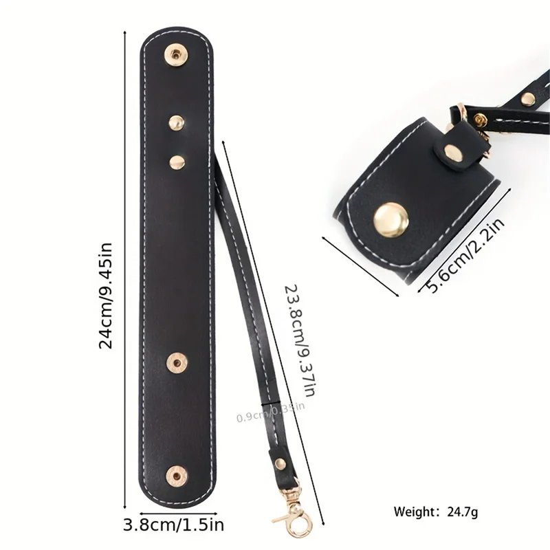 Vintage Leather Glove Holder Strap With Clasp Leather Towel Holder For Handbag Glove Strap For Hat Outdoor Camping Women