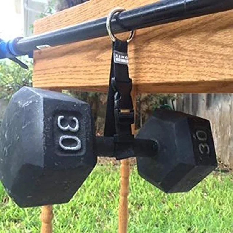 Holiday Travel Portable Black Nylon Suitcase Hanging Bag with Zinc Alloy Hiking Buckle Strap with External Hook Strap