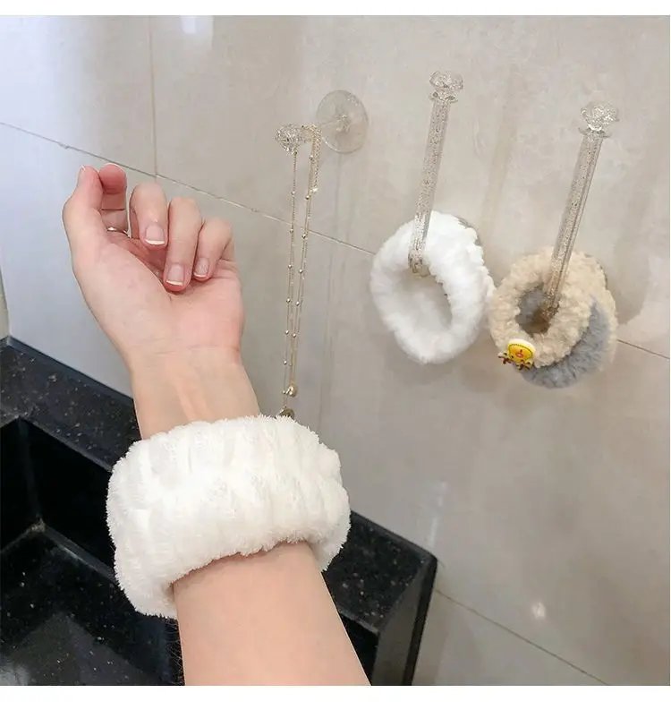 2Pcs One Pair Wash Face and Wrist Band Absorb Water Sports Sweat Wiping Bracelet Hairband Moisture Proof Sleeve Wrist Guard