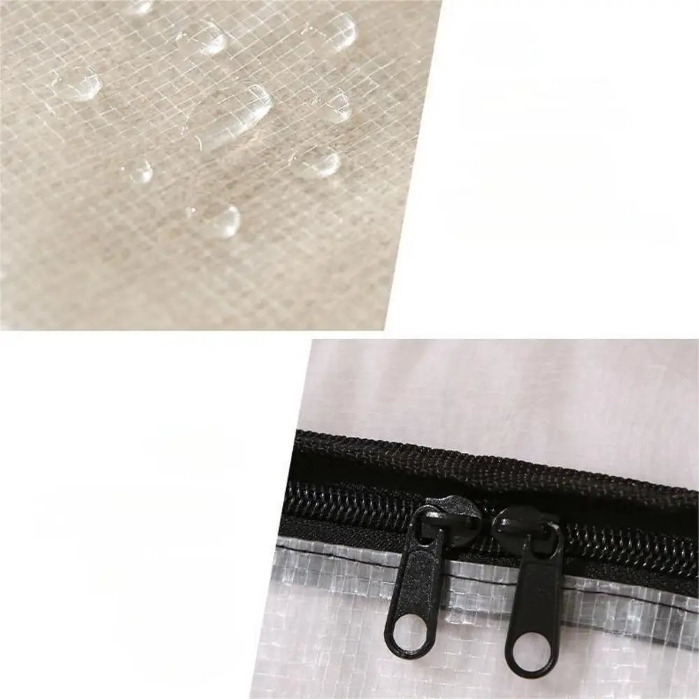 Quilt Organizer Bag Foldable Transparent Large Capacity Woven Closet Sort Waterproof Double Zipper Portable Storage for Clothes